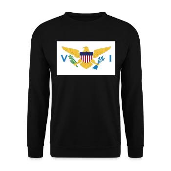 Pays officiel des îles Vierges Flag Islanders - Sweat-shirt Unisexe - noir - Devant - Alina (178cm) & Michal (187cm)