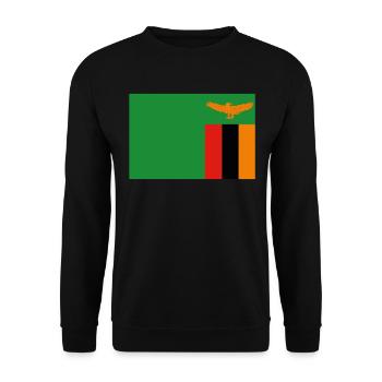 Drapeau officiel de la Zambie Zambian Country Pride - Sweat-shirt Unisexe - noir - Devant - Alina (178cm) & Michal (187cm)