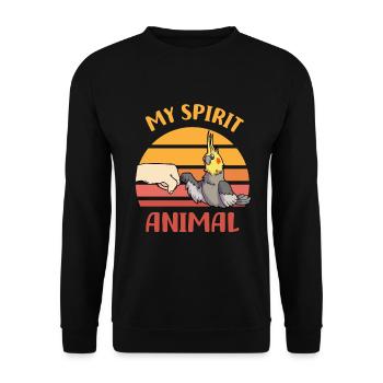 Cockatiel lovers | Pet Birds Gift - Unisex Sweatshirt - black - Front - Alina (178cm) & Michal (187cm)