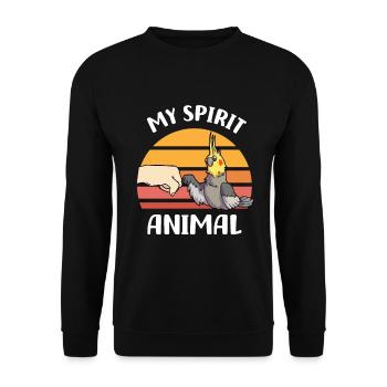 Cockatiel - Unisex Sweatshirt - black - Front - Alina (178cm) & Michal (187cm)