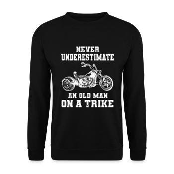 Trike Grand-père - Sweat-shirt Unisexe - noir - Devant - Alina (178cm) & Michal (187cm)