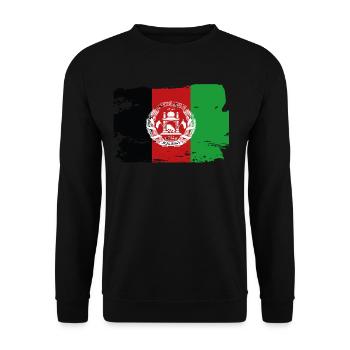 Drapeau officiel de l’Afghanistan Pays de l’Afghanistan - Sweat-shirt Unisexe - noir - Devant - Alina (178cm) & Michal (187cm)