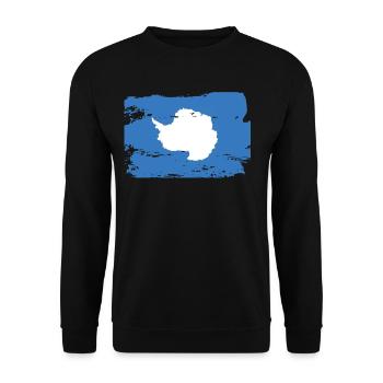 Drapeau officiel de l’Antarctique Pays antarctique - Sweat-shirt Unisexe - noir - Devant - Alina (178cm) & Michal (187cm)