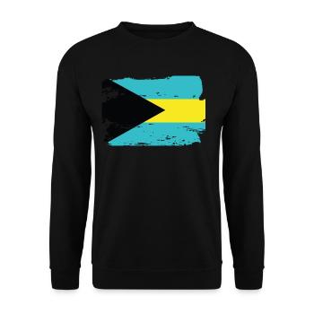 Official Bahamas Flag Bahamian Country Pride - Unisex Sweatshirt - black - Front - Alina (178cm) & Michal (187cm)