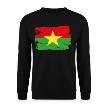 Drapeau officiel burkina Burkinese Country Pride - Sweat-shirt Unisexe - noir - Devant - Alina (178cm) & Michal (187cm)