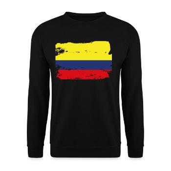 Official Colombia Flag Colombian Country Pride - Unisex Sweatshirt - black - Front - Alina (178cm) & Michal (187cm)