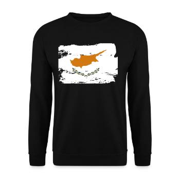 Offizielle Flagge Zypern Zyprioten Griechisch Türkisch - Unisex Pullover - Schwarz - Vorne - Alina (178cm) & Michal (187cm)