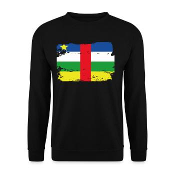 Offizielle Flagge der Zentralafrikanischen Republik Afrika - Unisex Pullover - Schwarz - Vorne - Alina (178cm) & Michal (187cm)