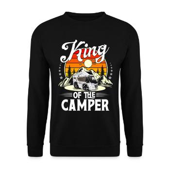 Camping Camper Campen - Unisex Pullover - Schwarz - Vorne - Alina (178cm) & Michal (187cm)