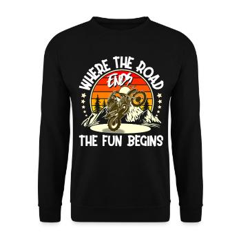 Motocross Motorcycle - Unisex Sweatshirt - black - Front - Alina (178cm) & Michal (187cm)