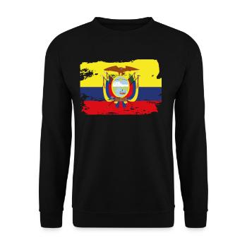 Drapeau officiel de l’Équateur Fierté du pays équatorien - Sweat-shirt Unisexe - noir - Devant - Alina (178cm) & Michal (187cm)