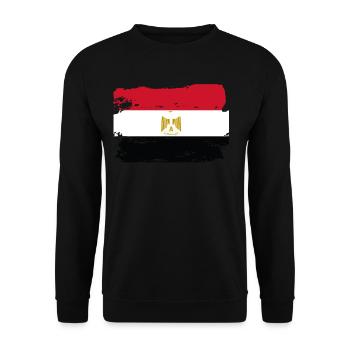Drapeau officiel de l’Égypte Pays égyptien Pride Vintage - Sweat-shirt Unisexe - noir - Devant - Alina (178cm) & Michal (187cm)