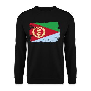 Official Eritrea Flag Eritrean Country Pride - Unisex Sweatshirt - black - Front - Alina (178cm) & Michal (187cm)