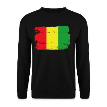 Drapeau officiel de la Guinée Guinée Country Pride Vintage - Sweat-shirt Unisexe - noir - Devant - Alina (178cm) & Michal (187cm)