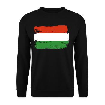 Drapeau officiel de la Hongrie Fierté du pays hongrois - Sweat-shirt Unisexe - noir - Devant - Alina (178cm) & Michal (187cm)
