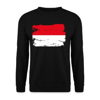 Drapeau officiel de l’Indonésie Fierté du pays indonésien - Sweat-shirt Unisexe - noir - Devant - Alina (178cm) & Michal (187cm)