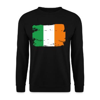 Drapeau officiel de l’Irlande Irish Country Pride Vintage - Sweat-shirt Unisexe - noir - Devant - Alina (178cm) & Michal (187cm)