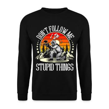 Paintball - Unisex Sweatshirt - black - Front - Alina (178cm) & Michal (187cm)