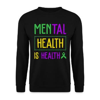 Psychische Gesundheit ist Gesundheit Psychische Gesundheit Bildung - Unisex Pullover - Schwarz - Vorne - Alina (178cm) & Michal (187cm)