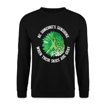 Be Someonne's Sunshine When Their Skies are Gray - Unisex Sweatshirt - black - Front - Alina (178cm) & Michal (187cm)