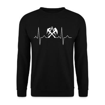 Couvreur Master Roofer Guild Sign Cadeau - Sweat-shirt Unisexe - noir - Devant - Alina (178cm) & Michal (187cm)