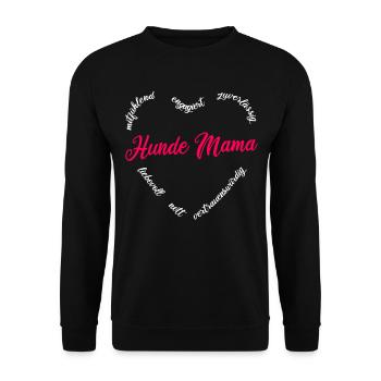Hunde Mama Frauen Hundeliebhaberin Frauchen - Unisex Pullover - Schwarz - Vorne - Alina (178cm) & Michal (187cm)