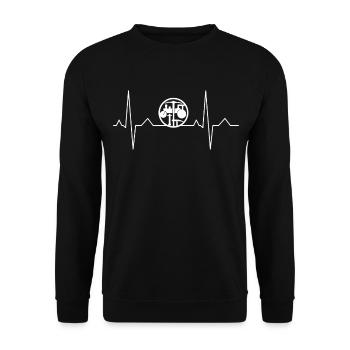 Road Builder Heartbeat Road Construction Cadeau - Sweat-shirt Unisexe - noir - Devant - Alina (178cm) & Michal (187cm)