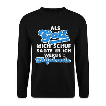 Skifahrerin Skifahrer Skifahren Ski Spruch - Unisex Pullover - Schwarz - Vorne - Alina (178cm) & Michal (187cm)
