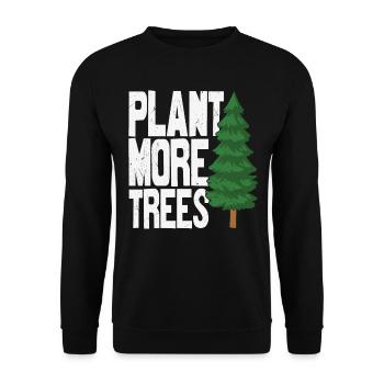 Plant More Trees Tree Protection - Unisex Sweatshirt - black - Front - Alina (178cm) & Michal (187cm)