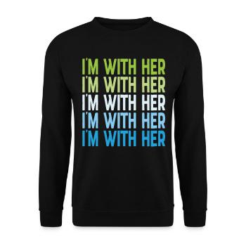 Je suis avec ses citations à l’appui - Sweat-shirt Unisexe - noir - Devant - Alina (178cm) & Michal (187cm)