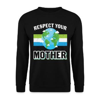 Respectez la protection de votre Terre Mère - Sweat-shirt Unisexe - noir - Devant - Alina (178cm) & Michal (187cm)