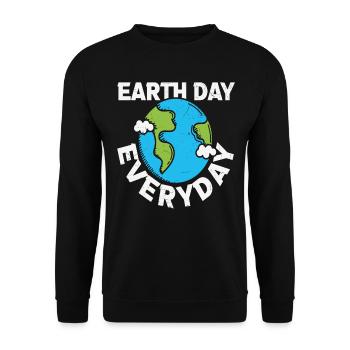 Earth Day Alltag Planet Erde Zitate - Unisex Pullover - Schwarz - Vorne - Alina (178cm) & Michal (187cm)