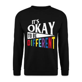 C’est normal d’être des citations de motivation différentes - Sweat-shirt Unisexe - noir - Devant - Alina (178cm) & Michal (187cm)