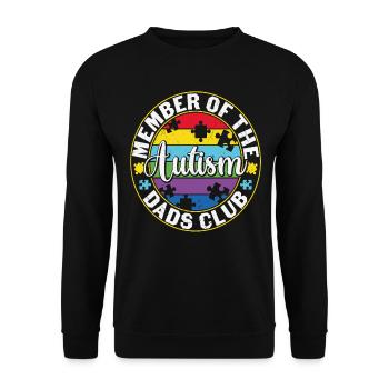 Member Of The Autism Dads Club Support Autism - Unisex Sweatshirt - black - Front - Alina (178cm) & Michal (187cm)