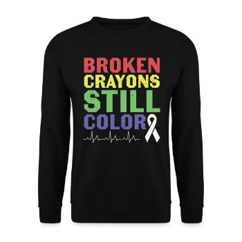 Briser la stigmatisation Parler de santé mentale - Sweat-shirt Unisexe - noir - Devant - Alina (178cm) & Michal (187cm)
