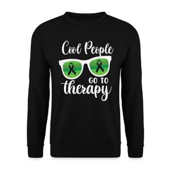 Fight Like A Boss Mental Health Awareness - Unisex Sweatshirt - black - Front - Alina (178cm) & Michal (187cm)