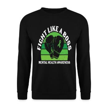 Be Kind To Your Mind Mental Health Matters - Unisex Sweatshirt - black - Front - Alina (178cm) & Michal (187cm)