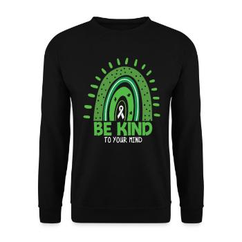 Mental Health Warrior Unbreakable Mental Health - Unisex Sweatshirt - black - Front - Alina (178cm) & Michal (187cm)