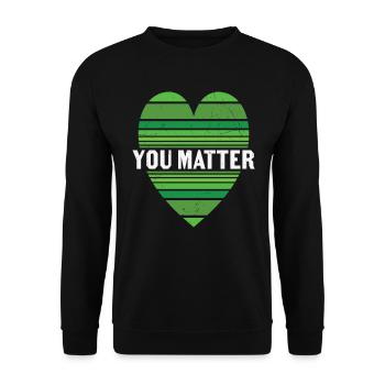 It's Okay To Ask For Help Mental Health Quotes - Unisex Sweatshirt - black - Front - Alina (178cm) & Michal (187cm)