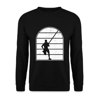 Stabhochsprung - Unisex Pullover - Schwarz - Vorne - Alina (178cm) & Michal (187cm)