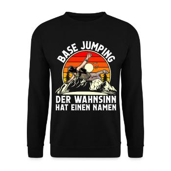Base Jumping - Unisex Pullover - Schwarz - Vorne - Alina (178cm) & Michal (187cm)