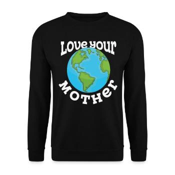 Liebe deine Mutter Mutter Liebe Zitate - Unisex Pullover - Schwarz - Vorne - Alina (178cm) & Michal (187cm)