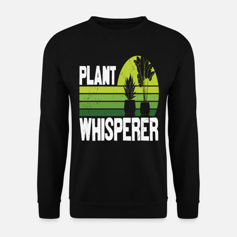 Pflanzenflüsterer Greenery Zitate - Unisex Pullover - Schwarz