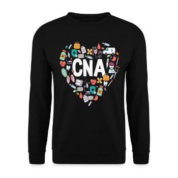 C N A Citations médicales - Sweat-shirt Unisexe - noir - Devant - Alina (178cm) & Michal (187cm)