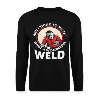 Et je me dis quelle merveilleuse soudure - Sweat-shirt Unisexe - noir - Devant - Alina (178cm) & Michal (187cm)