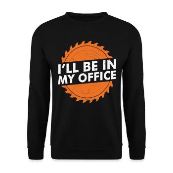 Je serai dans mon bureau Devis de soudage - Sweat-shirt Unisexe - noir - Devant - Alina (178cm) & Michal (187cm)