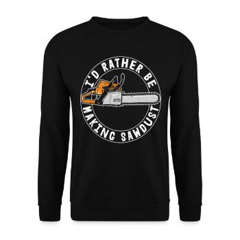 Je préfère faire de la sciure de bois - Sweat-shirt Unisexe - noir - Devant - Alina (178cm) & Michal (187cm)