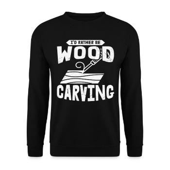 Je préfère être sculpteur sur bois sculpteur sur bois - Sweat-shirt Unisexe - noir - Devant - Alina (178cm) & Michal (187cm)