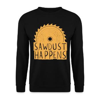 Sawdust Happens - Unisex Sweatshirt - black - Front - Alina (178cm) & Michal (187cm)