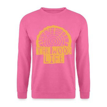 Le sculpteur sur bois Wood Life - Sweat-shirt Unisexe - rose - Devant